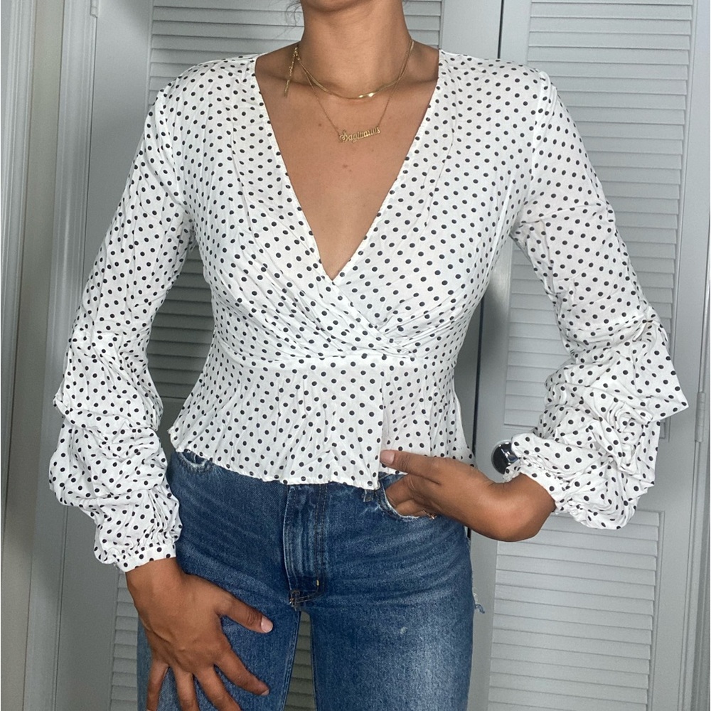 Polka dot blouse